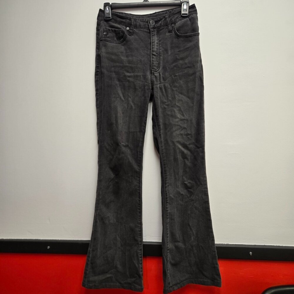 KanCan Kelsey Black Flare Bootcut Jeans 9/28 Mid Rise Stretch Tencel Western Y2K